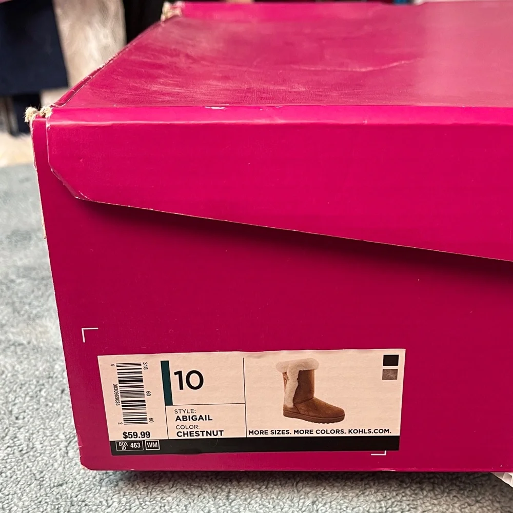 Cozy Tan Boots with Faux Fur Lining  v2255 - Picture 5 of 6